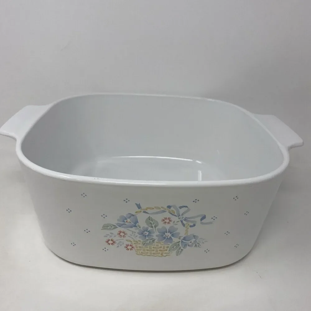 Corning Ware A5B Blue Ribbon Basket Flowers 5 liters